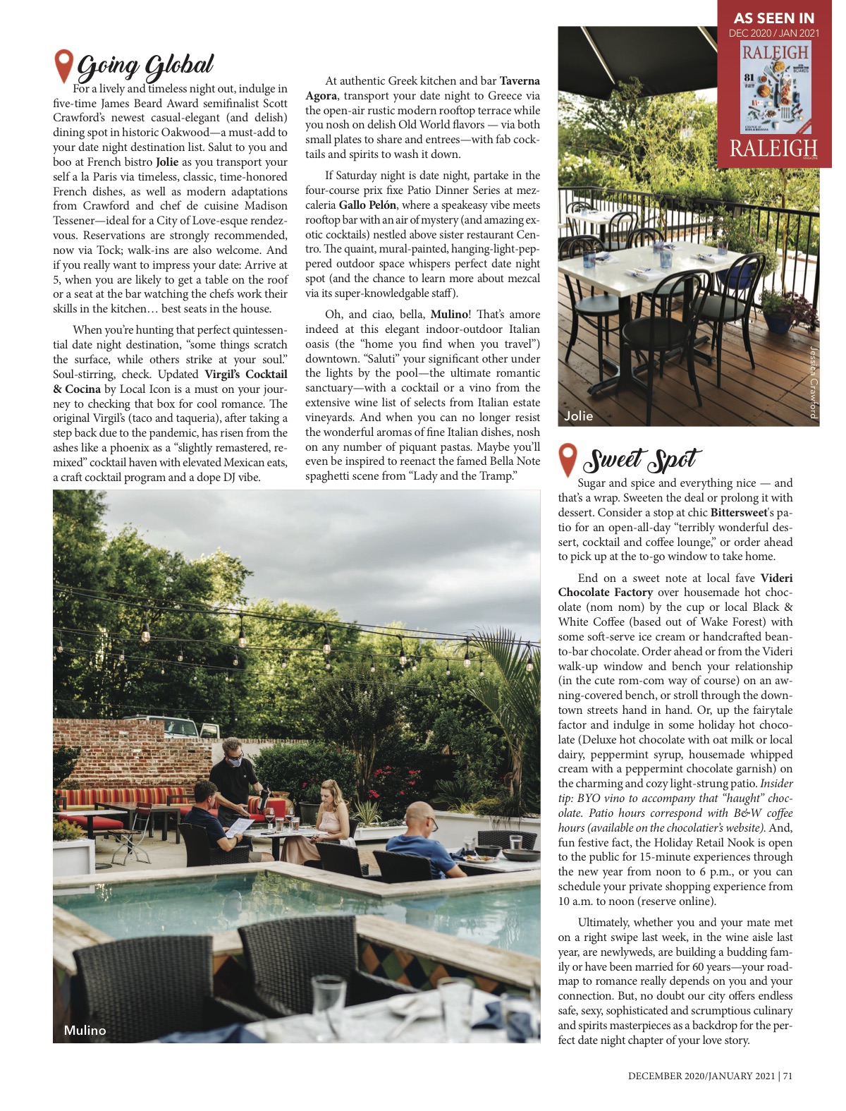 Raleigh Magazine Roadmap for Romance